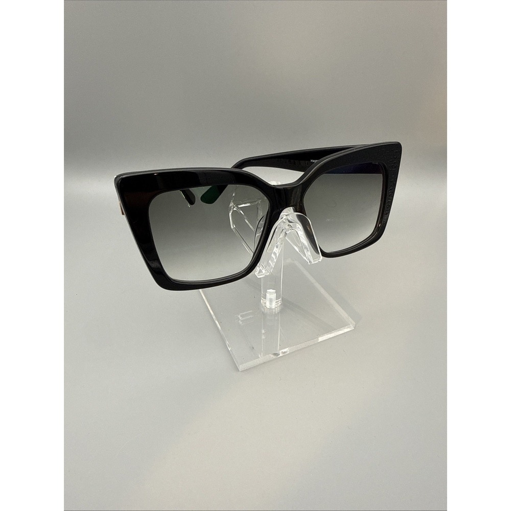 YES GLASSES HAGEN RARE OVERSIZED BUTTERFLY  FULLRIM BLACK SUNGLASSES TINTED LENS